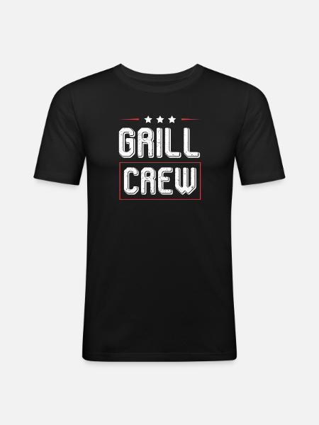 Grill Crew - Men's Slim Fit T-Shirt - black