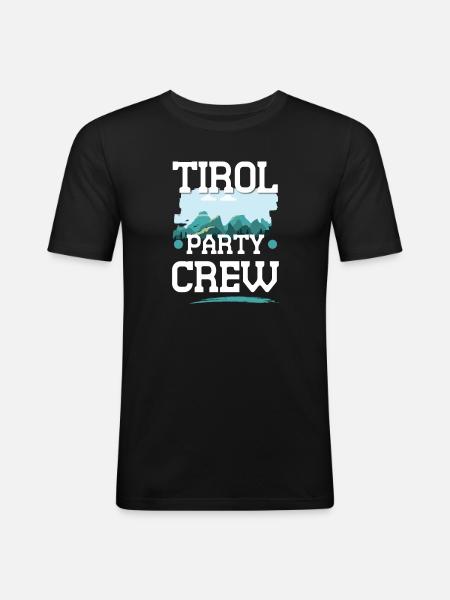 Tirol Party Crew - Men's Slim Fit T-Shirt - black