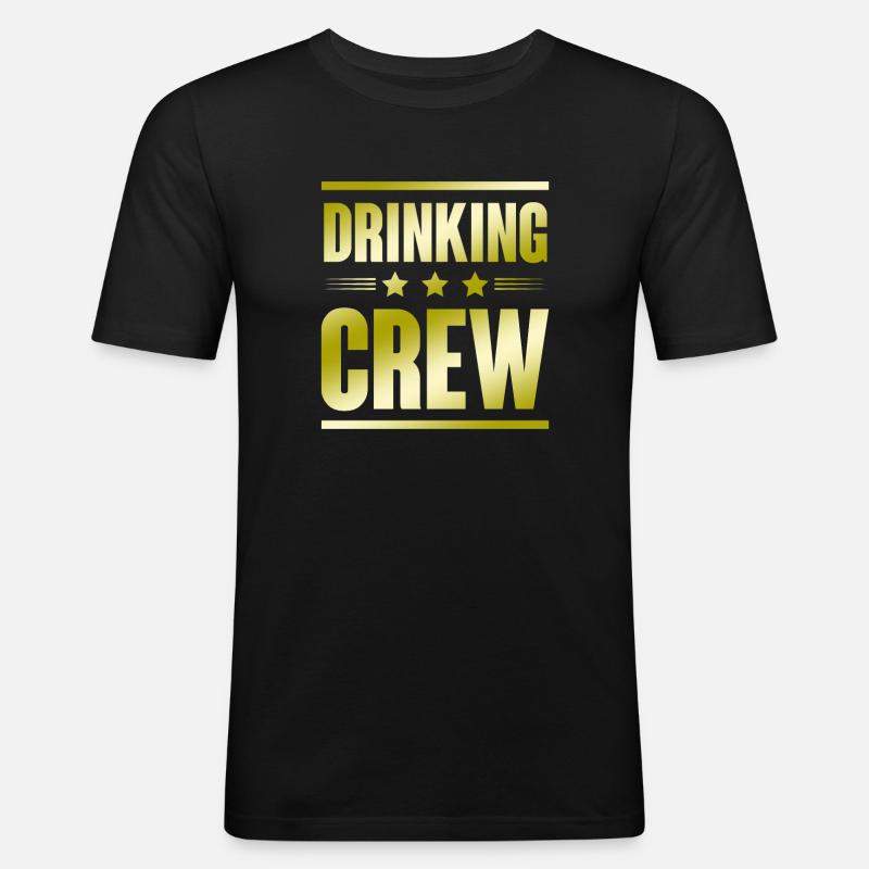 Équipage de consommation d’alcool - T-shirt près du corps Homme - noir