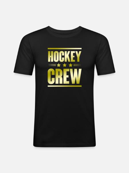 Équipe de hockey - T-shirt près du corps Homme - noir