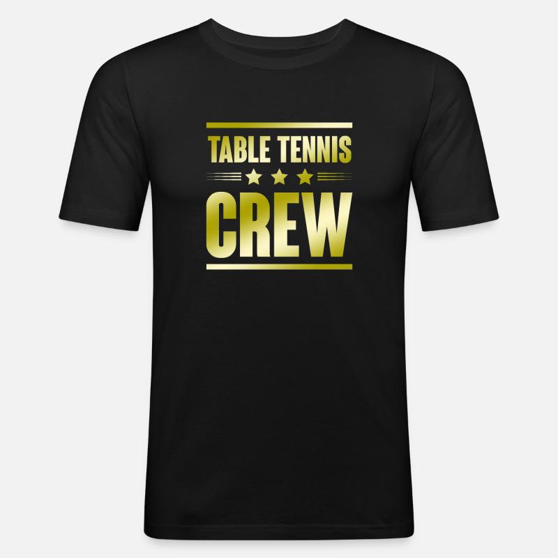 Équipe de tennis de table - T-shirt près du corps Homme - noir