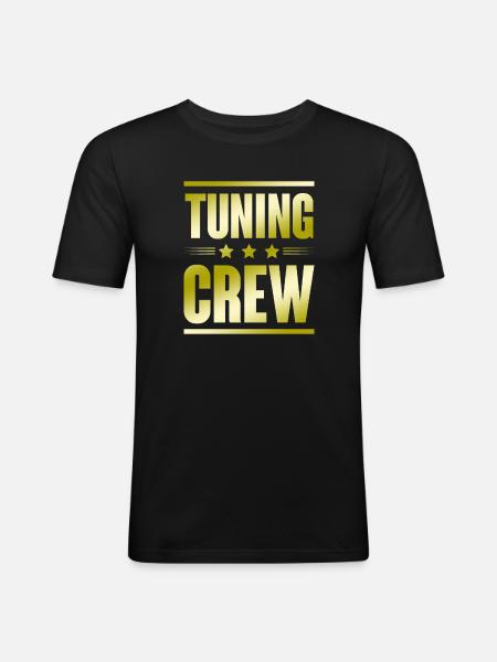 Tuning Crew - Männer Slim Fit T-Shirt - Schwarz