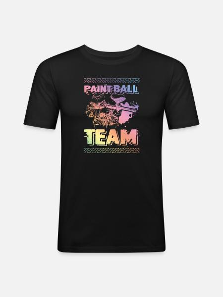 Paintball Team - Men's Slim Fit T-Shirt - black