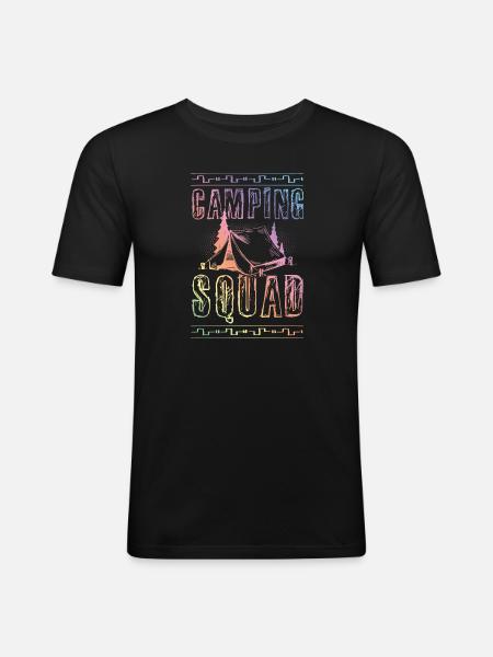 Camping Squad - Men's Slim Fit T-Shirt - black