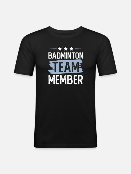 Équipe de badminton - T-shirt près du corps Homme - noir