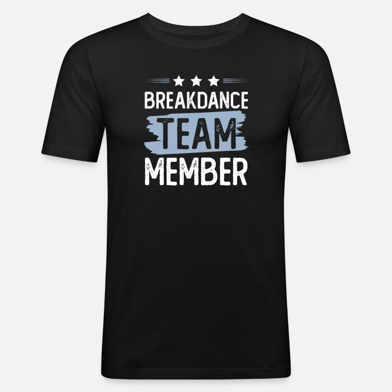 Breakdance Team - Männer Slim Fit T-Shirt - Schwarz