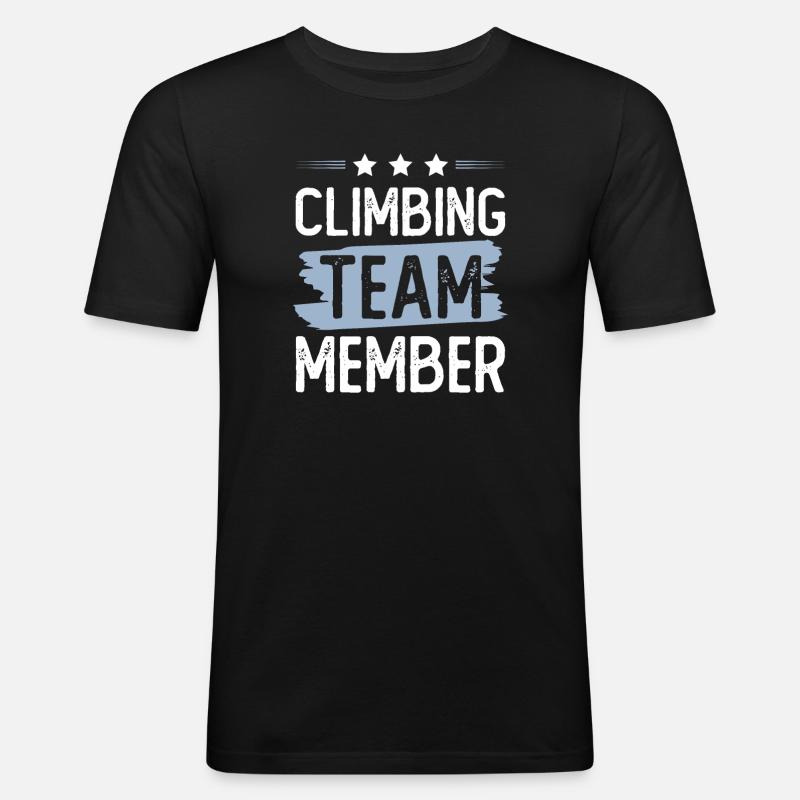 Climbing Team - Männer Slim Fit T-Shirt - Schwarz