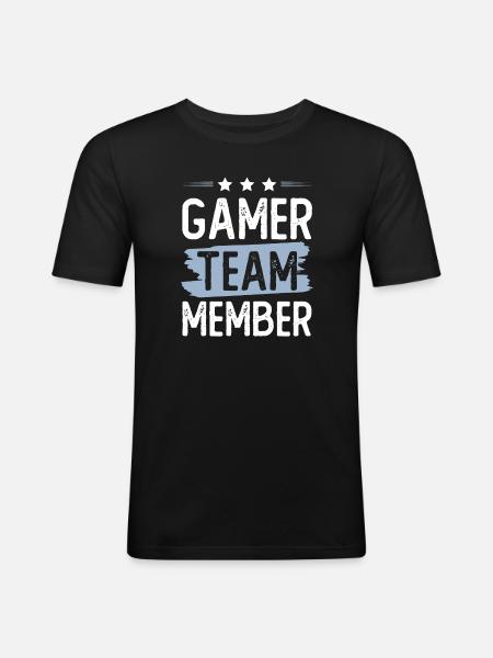 Équipe de joueurs - T-shirt près du corps Homme - noir