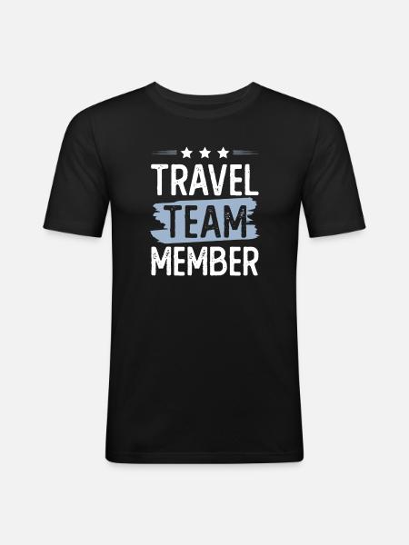 Travel Team - Men's Slim Fit T-Shirt - black