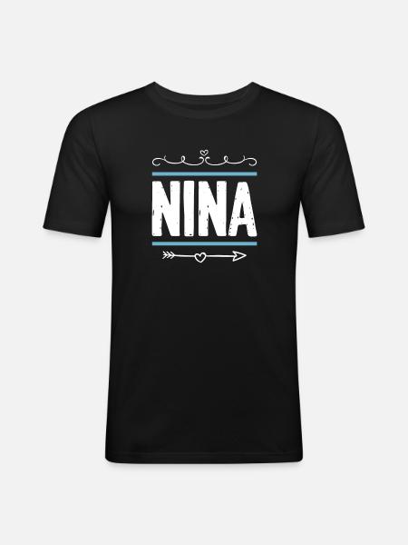 Nina - Men's Slim Fit T-Shirt - black