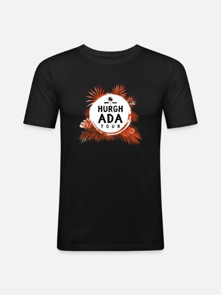 Hurghada Tour Bunt - Männer Slim Fit T-Shirt - Schwarz