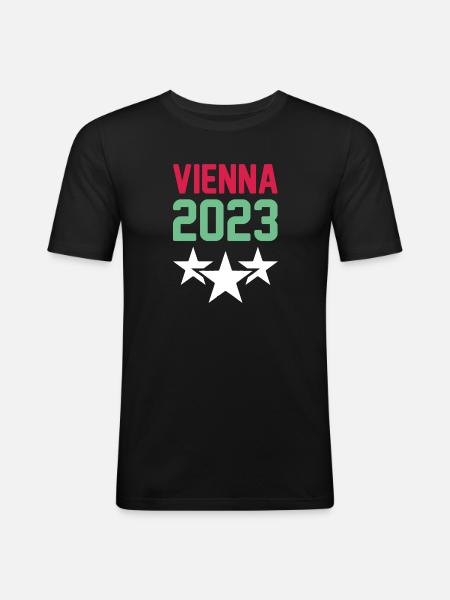 Vienna 2023 Wien Krone - Men's Slim Fit T-Shirt - black