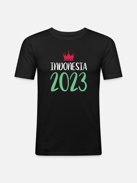 Indonesia 2023 - Men's Slim Fit T-Shirt - black