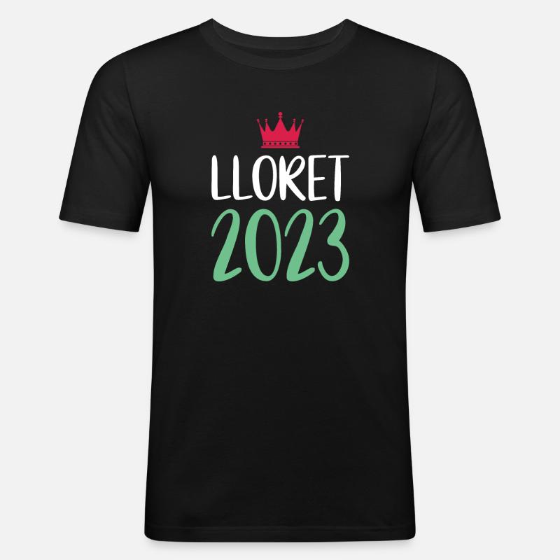 Lloret De Mar 2023 - Männer Slim Fit T-Shirt - Schwarz