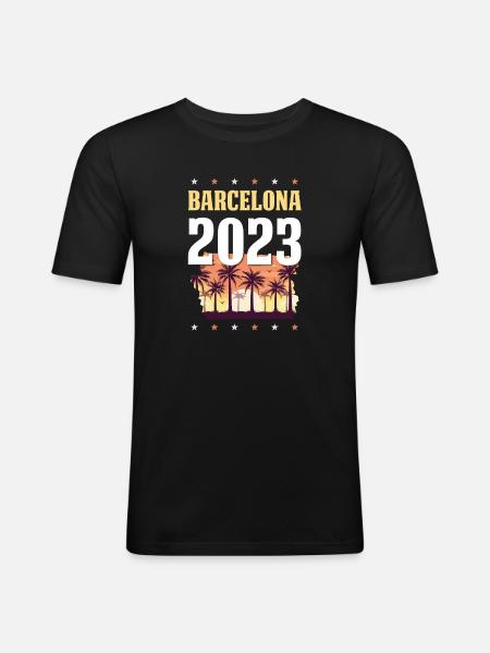 Barcelona 2023 - Men's Slim Fit T-Shirt - black