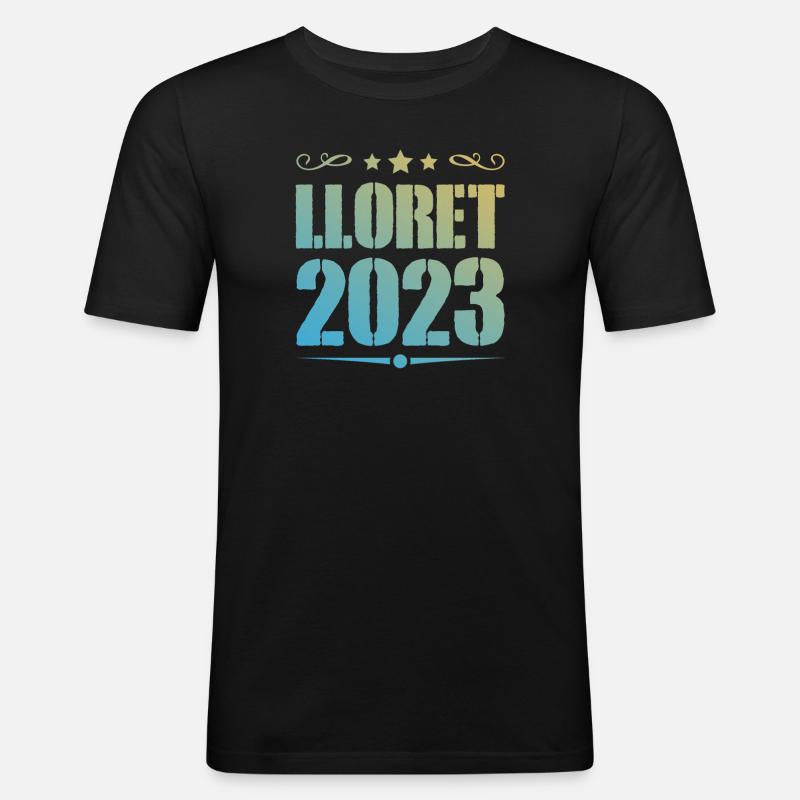 Lloret De Mar 2023 - Männer Slim Fit T-Shirt - Schwarz