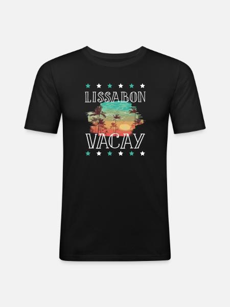 Lisbon Holidays - Men's Slim Fit T-Shirt - black