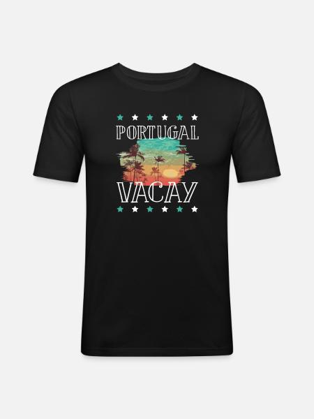 Portugal Holidays - Men's Slim Fit T-Shirt - black
