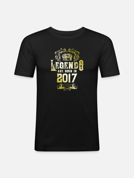 2017 Legends Birthday - Men's Slim Fit T-Shirt - black