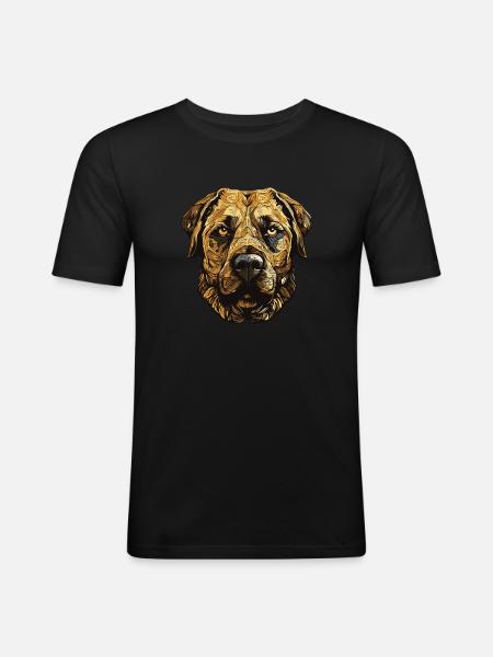 Kangal Dog Portrait - Men's Slim Fit T-Shirt - black