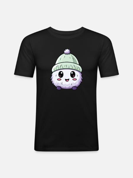 Eskimo Cold Comic Winter - Men's Slim Fit T-Shirt - black