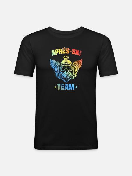 Après Ski Team Bunt - Men's Slim Fit T-Shirt - black