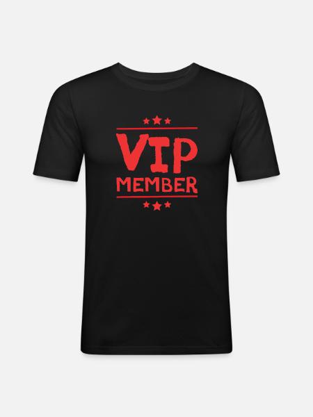 Membre VIP - T-shirt près du corps Homme - noir