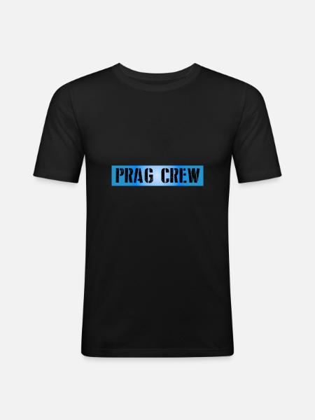 Prag Crew - Männer Slim Fit T-Shirt - Schwarz