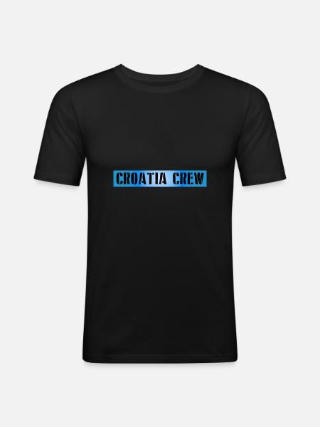 Croatia Crew - Men's Slim Fit T-Shirt - black