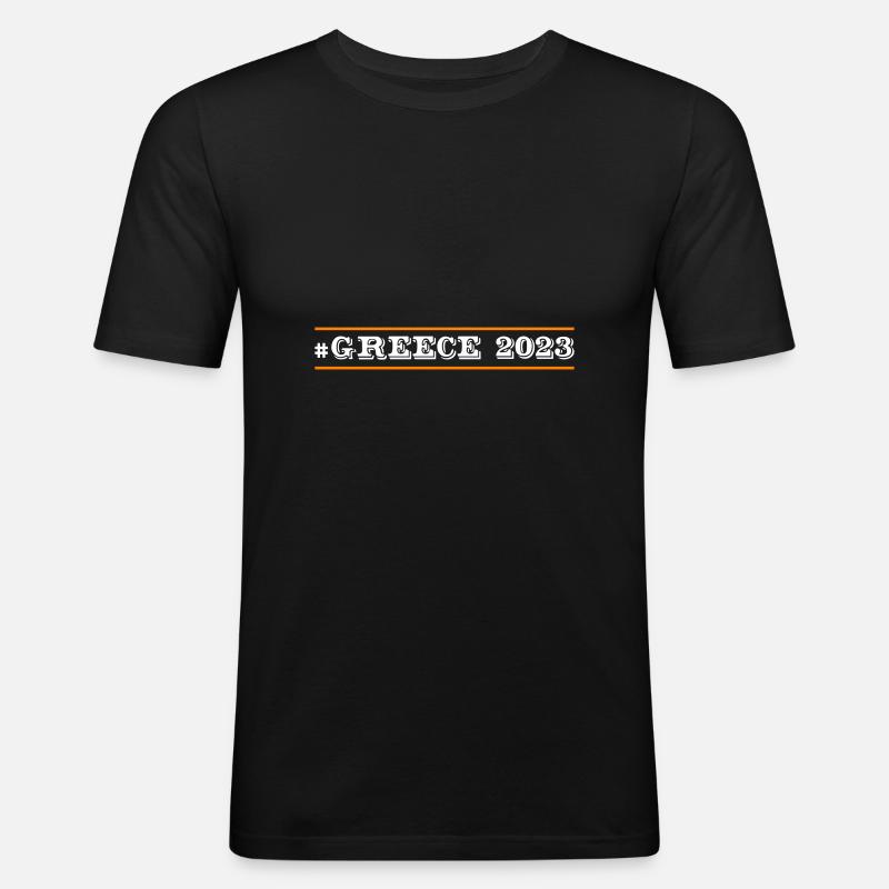 Greece 2023 - Männer Slim Fit T-Shirt - Schwarz