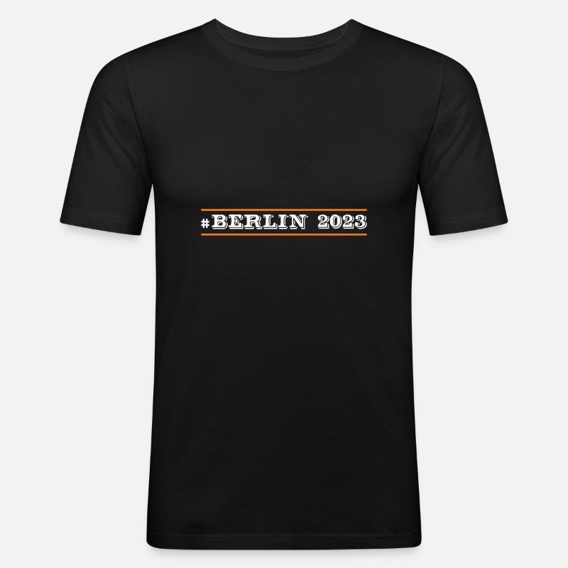 Berlin 2023 - Männer Slim Fit T-Shirt - Schwarz