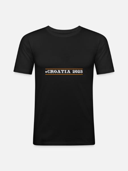 Croatia 2023 - Men's Slim Fit T-Shirt - black
