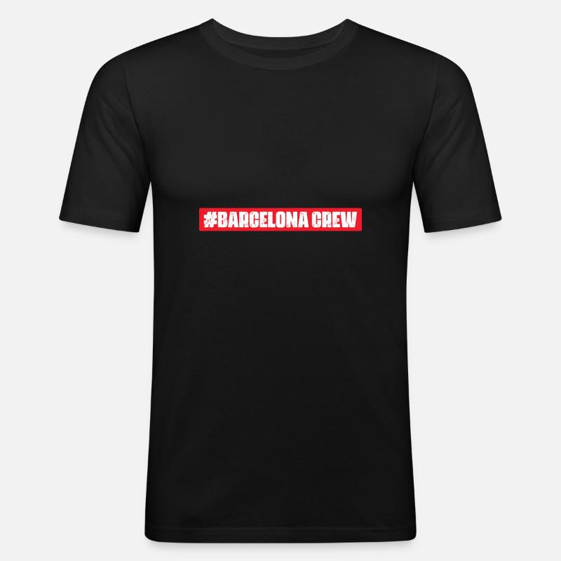 Équipage de Barcelone - T-shirt près du corps Homme - noir