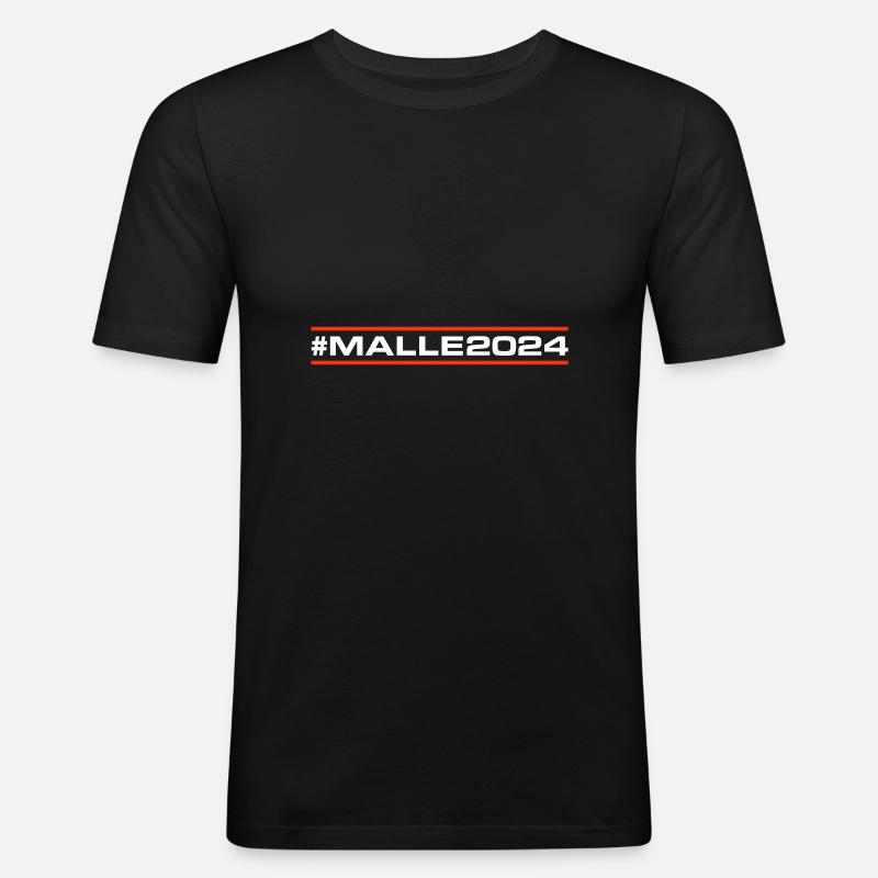 Malle 2024 - Männer Slim Fit T-Shirt - Schwarz