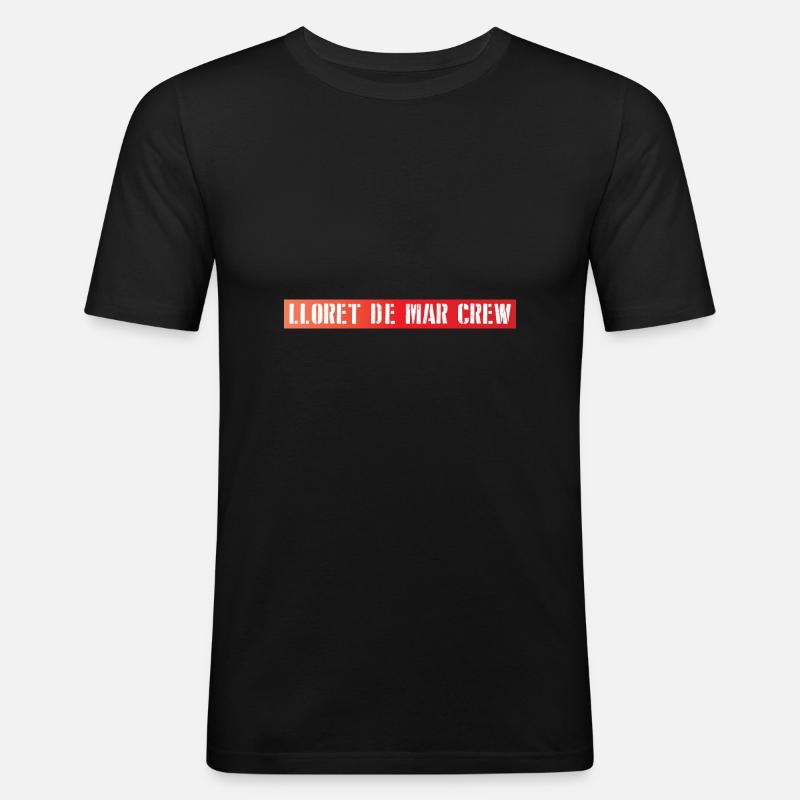 Lloret De Mar Crew - Männer Slim Fit T-Shirt - Schwarz