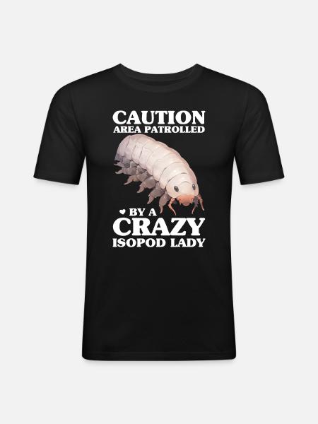 Isopoden - Männer Slim Fit T-Shirt - Schwarz