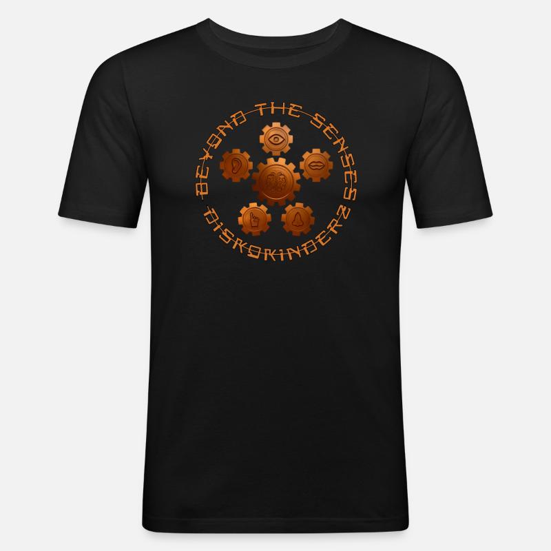Jenseits der Sinne - Männer Slim Fit T-Shirt - Schwarz