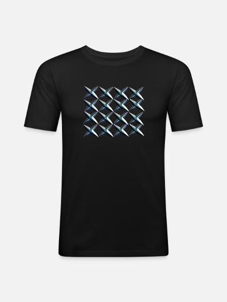 crosses pattern cross - Men's Slim Fit T-Shirt - black