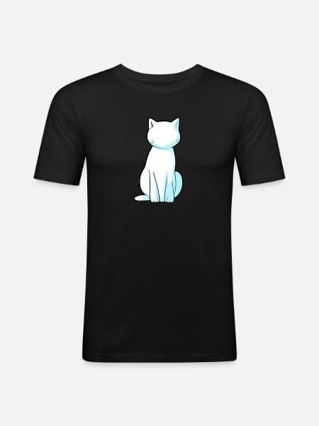 Cat Symbol Animal - Men's Slim Fit T-Shirt - black