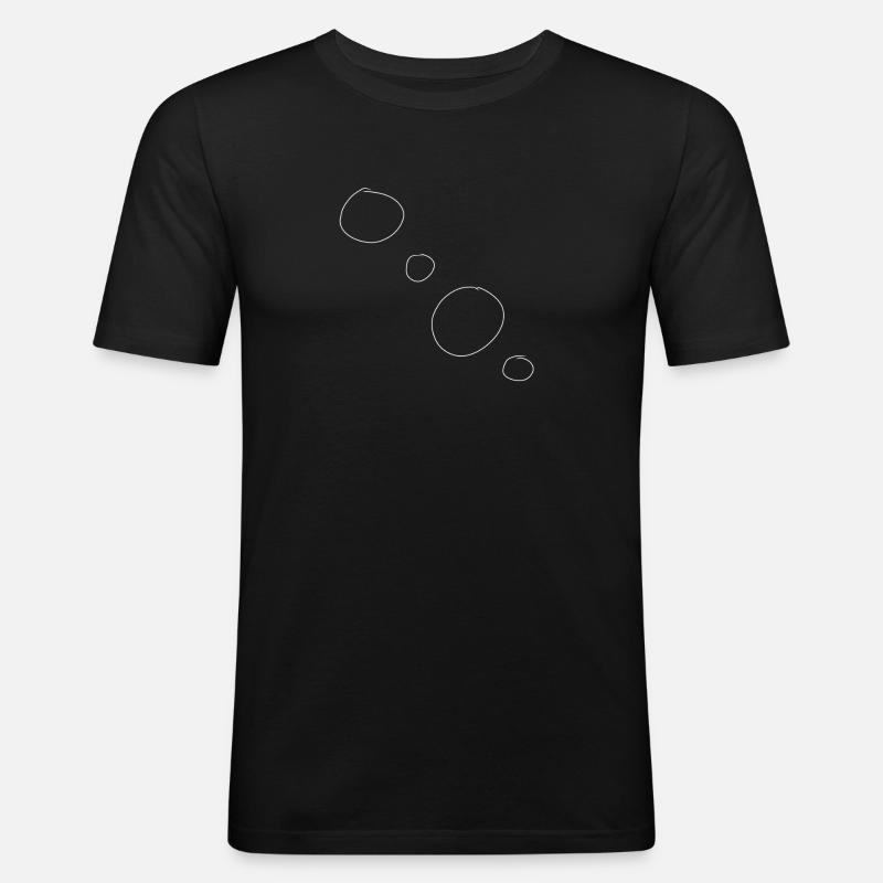 Kreise Kreis Form Symbol - Männer Slim Fit T-Shirt - Schwarz