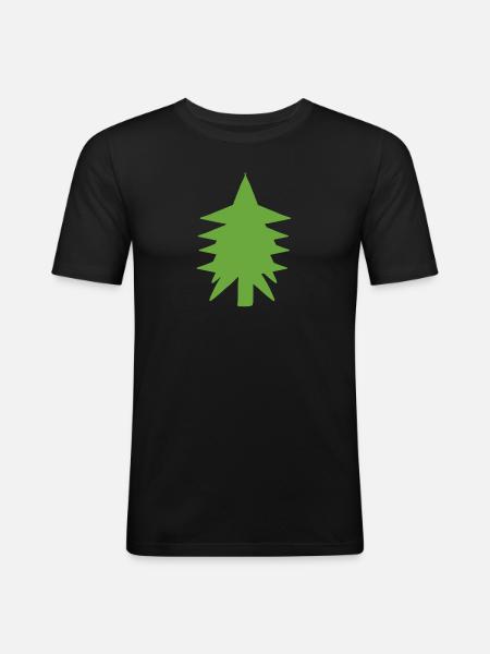 Fir tree tree natural - Men's Slim Fit T-Shirt - black