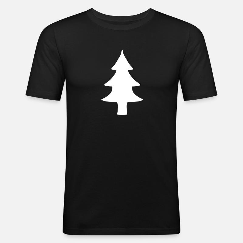 Fir tree tree natural - Men's Slim Fit T-Shirt - black