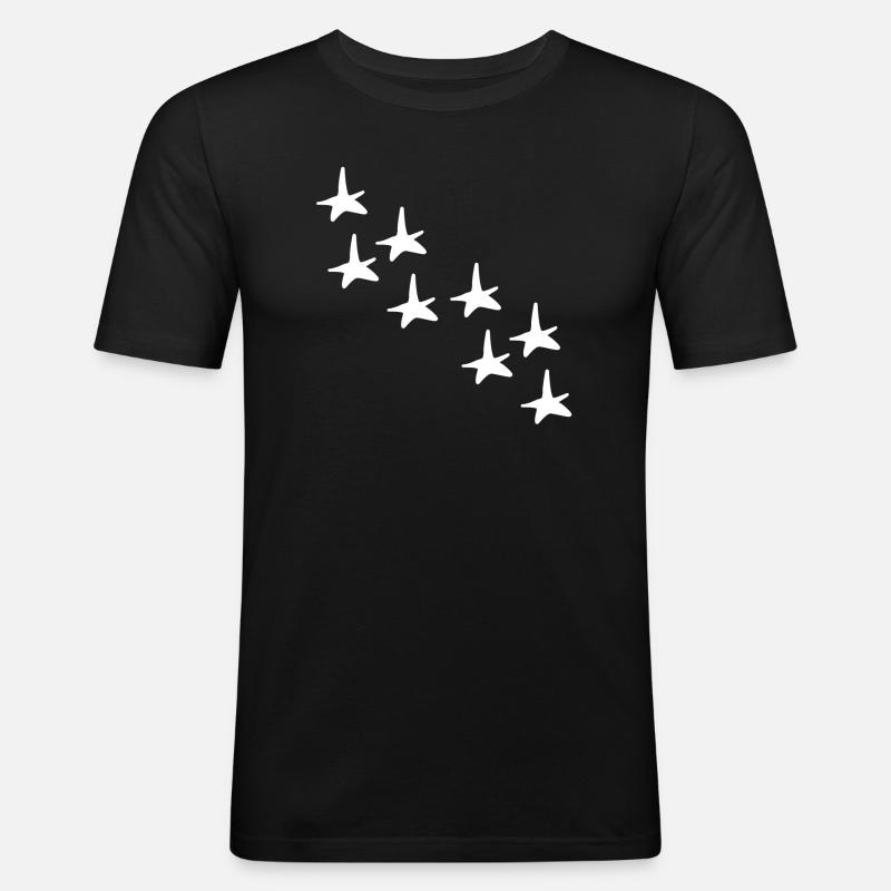 Stars Star Pattern Shapes Icon - Men's Slim Fit T-Shirt - black