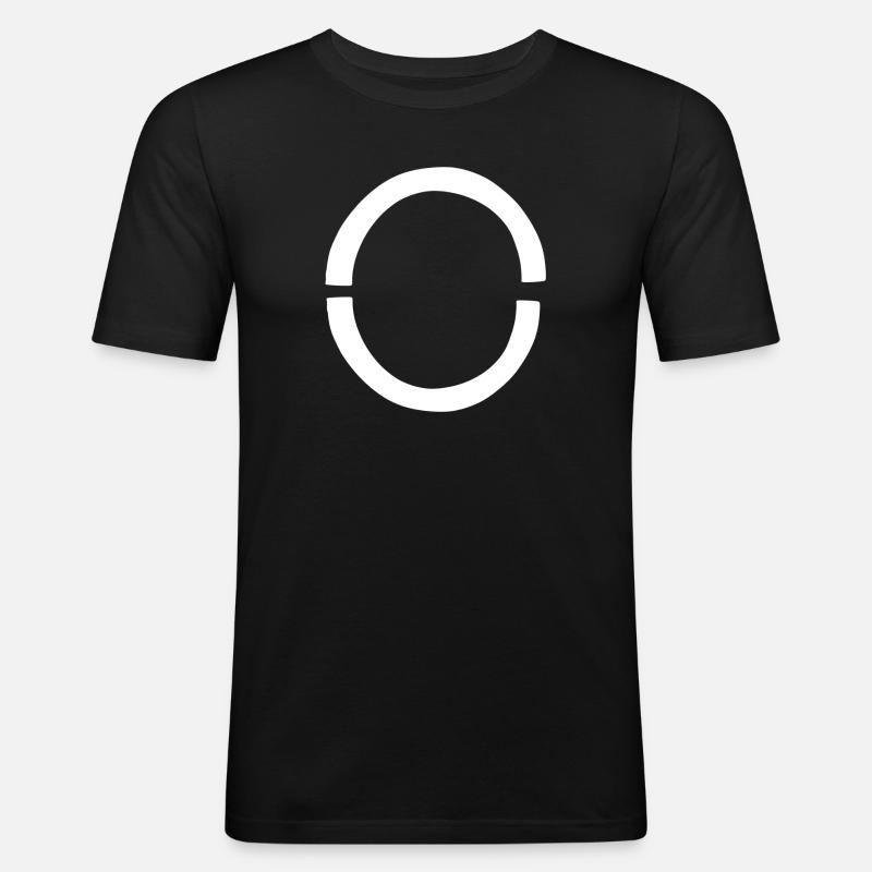 Two Arc Shape Icon Shapes - Men's Slim Fit T-Shirt - black