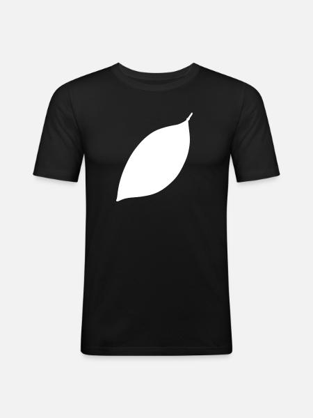 Leaf Symbol Shape Nature - Men's Slim Fit T-Shirt - black