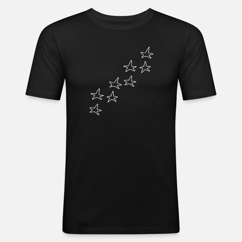 Star Pattern Star Symbol Shape - Men's Slim Fit T-Shirt - black