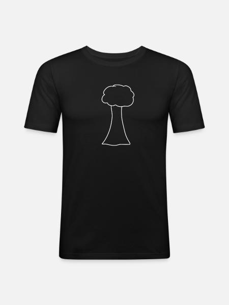 Tree Symbol Nature - Men's Slim Fit T-Shirt - black