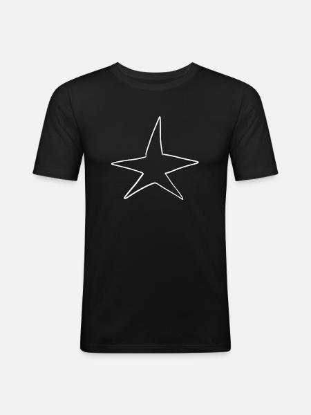 Star Symbol Shape - Men's Slim Fit T-Shirt - black