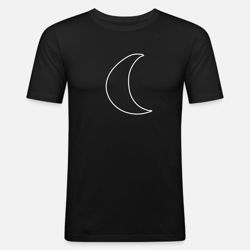 mond symbol Form - Männer Slim Fit T-Shirt - Schwarz