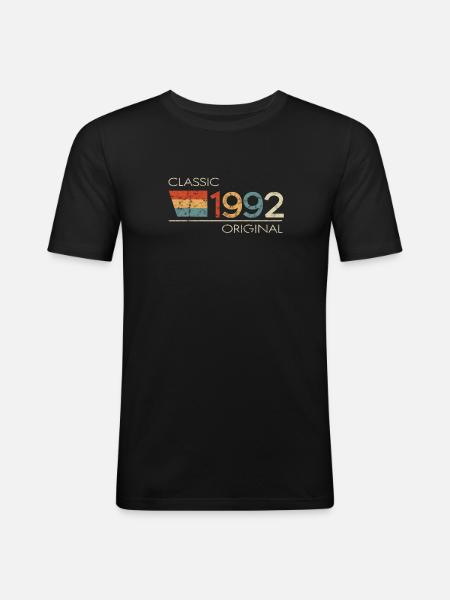 1992 Birthday Classic Original - Men's Slim Fit T-Shirt - black
